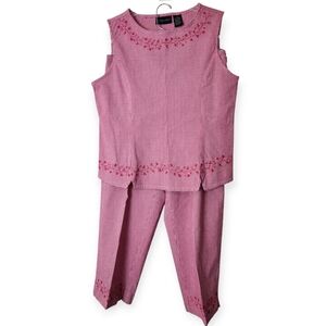 Goodclothes Gingham Clam Digger Pants Size 10 With Matching Top Size 6P